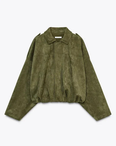 Avery | Elegante Wildleder-Bomberjacke