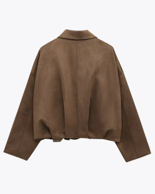Avery | Elegante Wildleder-Bomberjacke