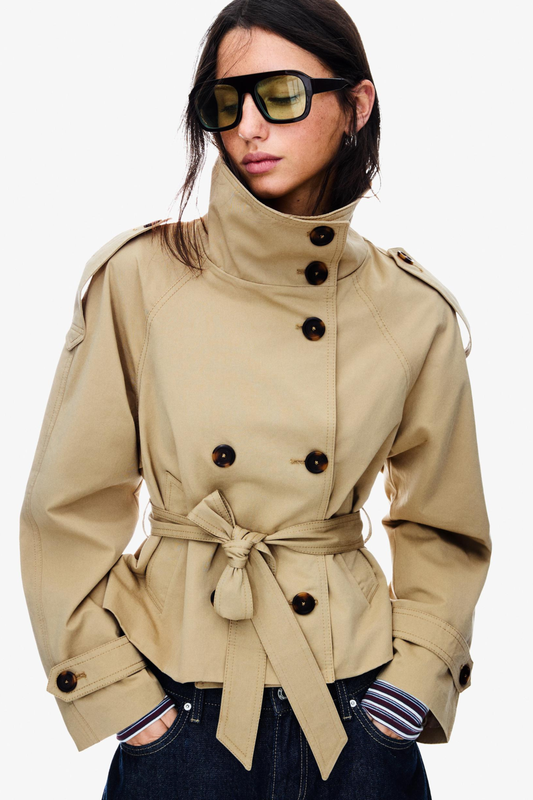 Coralia High-Neck Trenchcoat