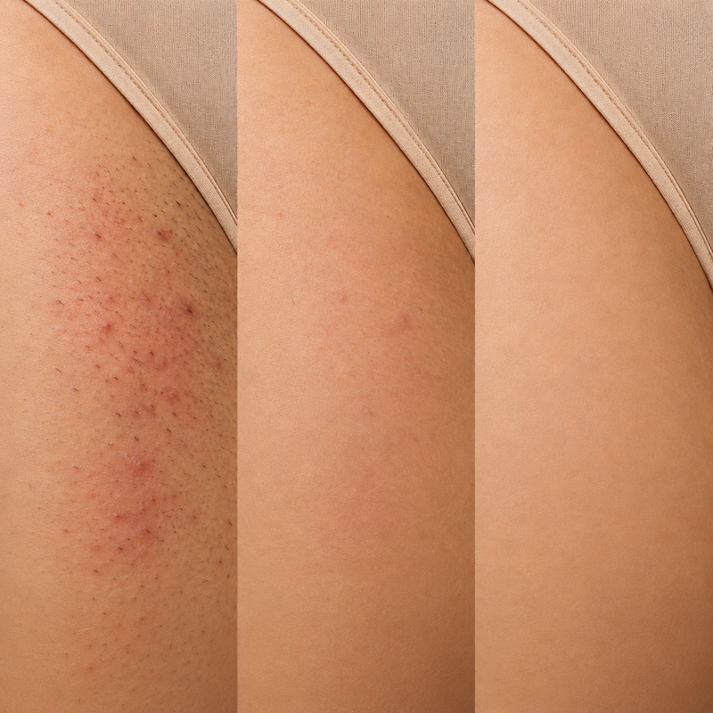 Ingrown hairs along the bikini line